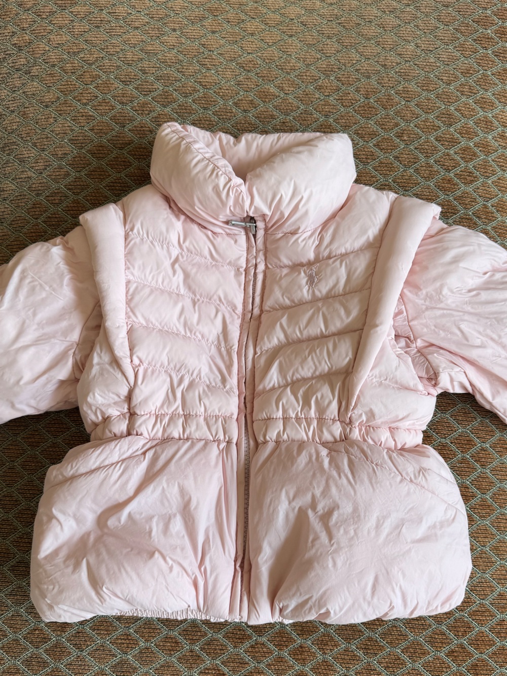 Polo Ralph Lauren 2 T Light Pink Puffy Zipper Jacket